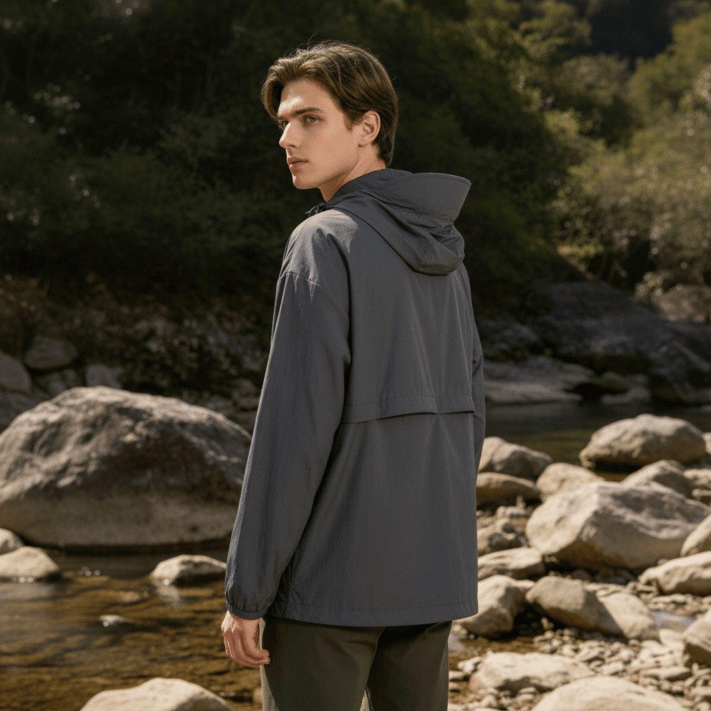 Men Hooded Full Zip Top UPF 100+