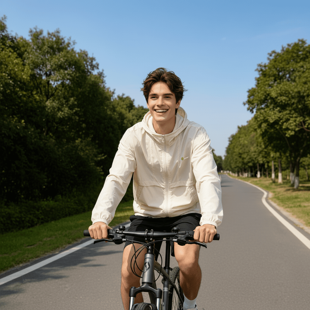 Men Hooded Full Zip Top UPF 100+