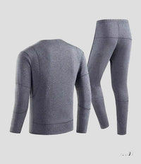 Mens grey 28 Area Heated Thermals from the back