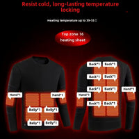 Anniou 28 Area Unisex Heated Thermal Underwear top locations