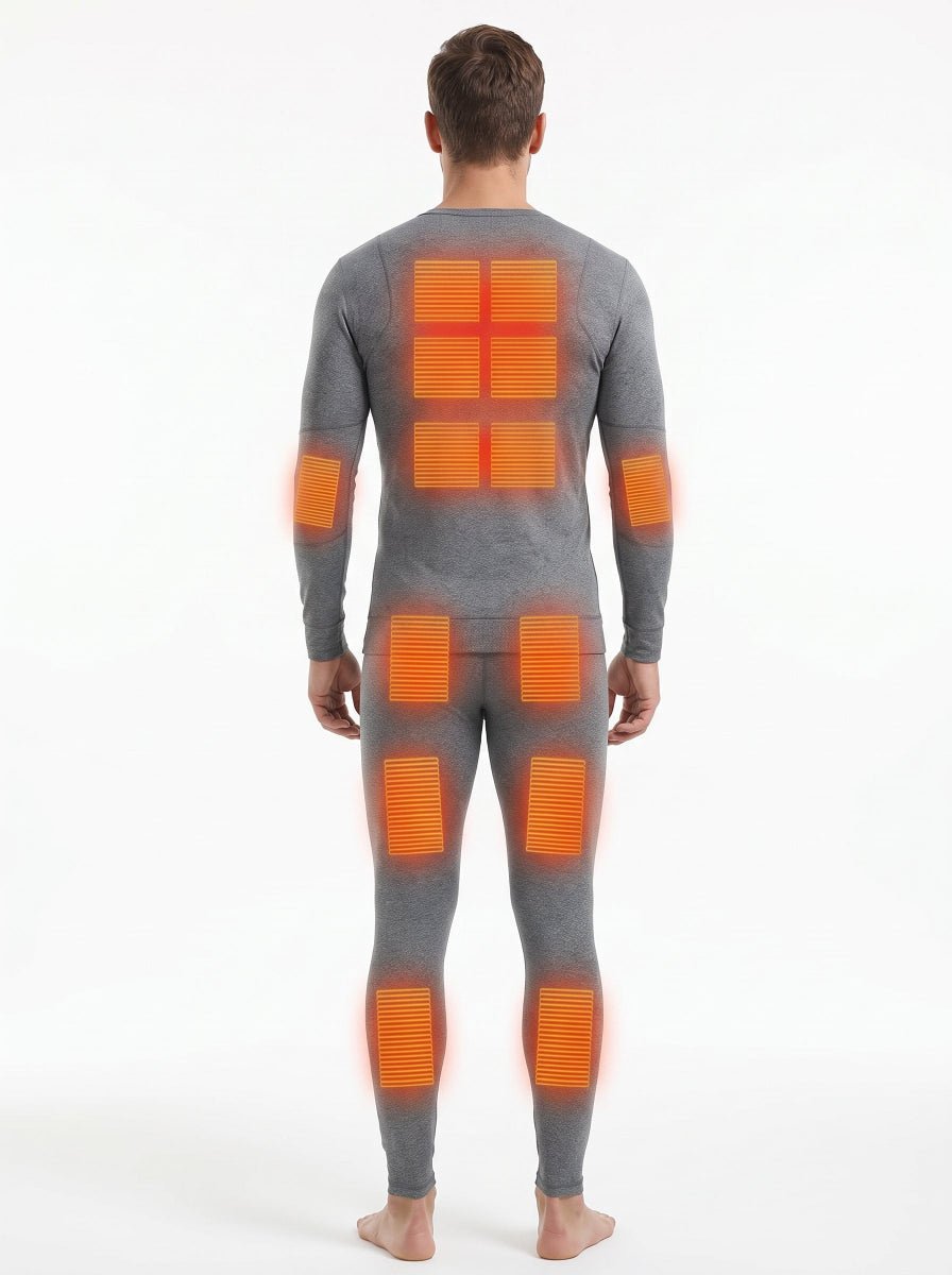 28 Area Men's Heated Thermals heat zone locations