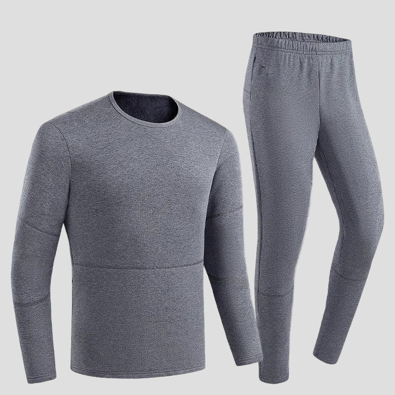 Mens Gray 28 Area Heated Thermals