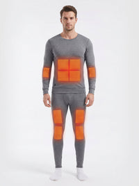 28 Area Men's Heated Thermals heat zone locations Front