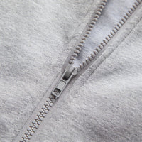 zipper details of #LightGrey Heated Full Zip Hoodie