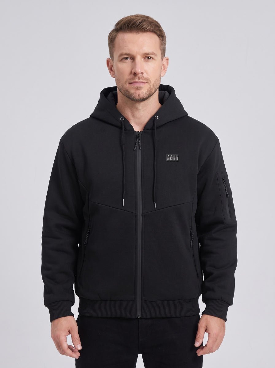 electric heated hoodie men in #black