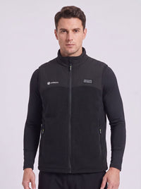 Men's Fleece Heated Gilet with full zip and stand collar