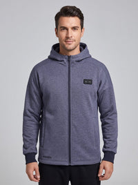 Mens Full-Zip Heated Hoodie in Gray