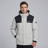 #Ivorywhite Men’s Heated Hooded Softshell Jacket