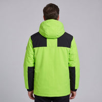 #Fluorescentgreen Rear of Men’s Heated Hooded Softshell Jacket