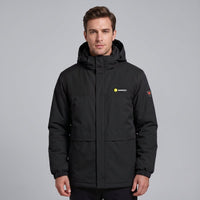 #Black Men’s Heated Hooded Softshell Jacket