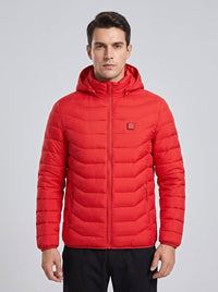 Men's Black Heated Padded Jacket