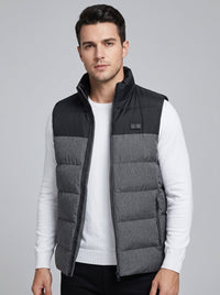 #grey Men's Heated Puffer Gilet