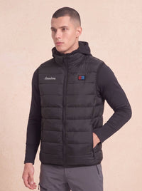 Men's Black Heated Puffer Vest