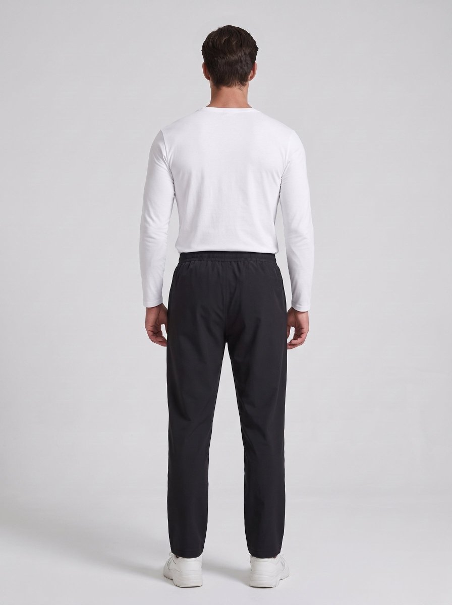 Back of Mens #Black Heated Sweatpants