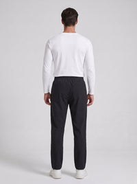 Back of Mens #Black Heated Sweatpants