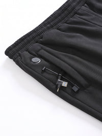 USB port in inner pocket with #Black Heated Sweatpants