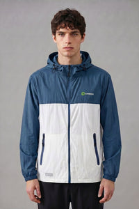Mens Agate Blue and white UV jacket by Anniou