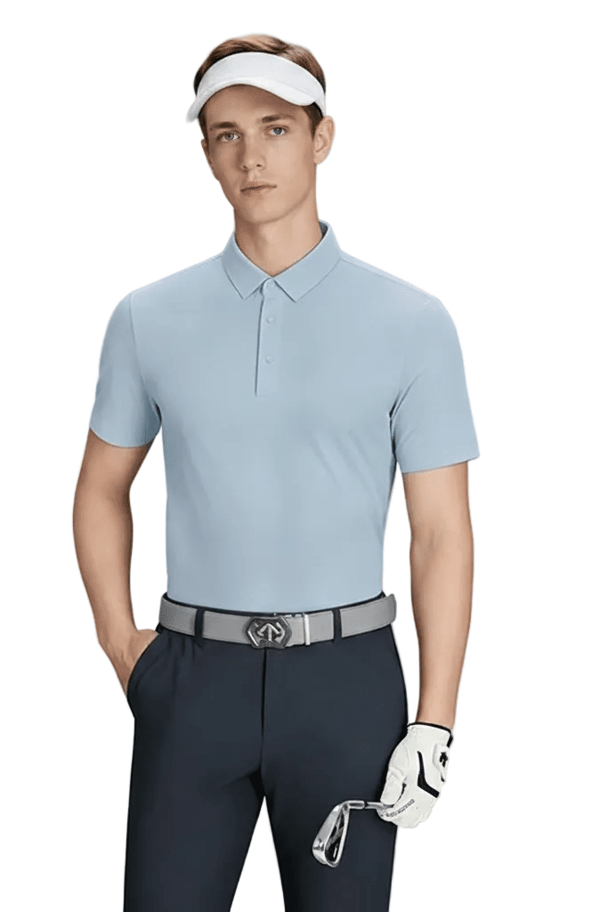 Men's Light blue Quick-drying Golf Polo