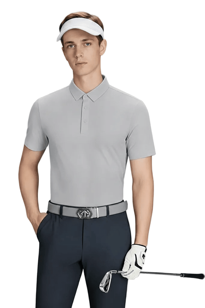 Men's Grey Quick-drying Golf Polo