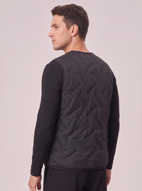 men's v-neck thermal heated vest side view
