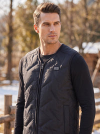 Men‑s Black Thermal Sleeveless Gilet