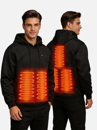#black 5 area Mens Heated Hoodie