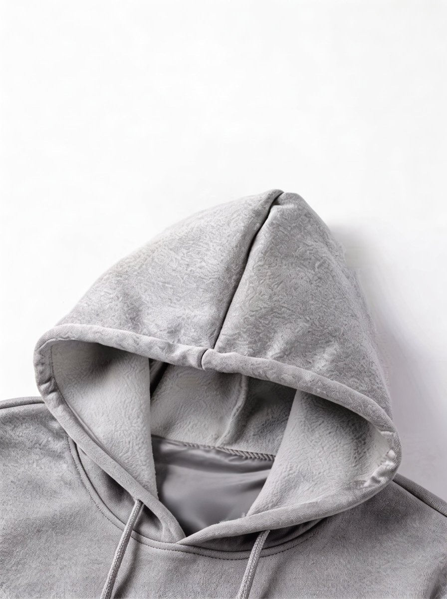 hood detail of #grey Single Control Heated Hoodie