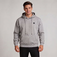 #Grey Mens Single Control Heated Hoodie