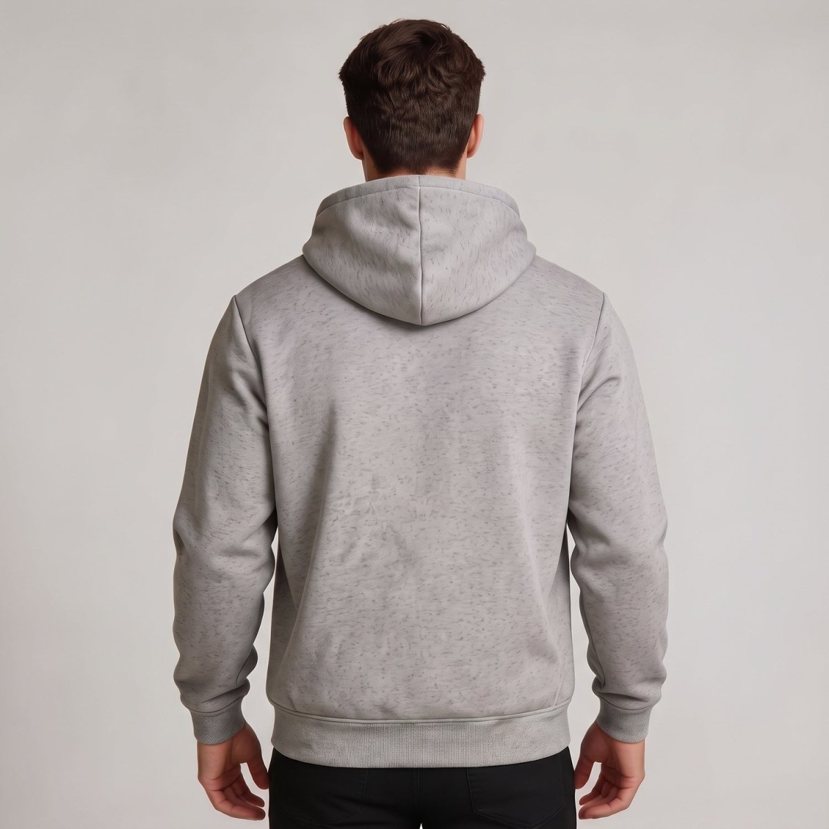 Back of #Grey Single Control Heated Hoodie