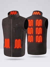9 Heating areas Men's Soft-shell Heated Vest