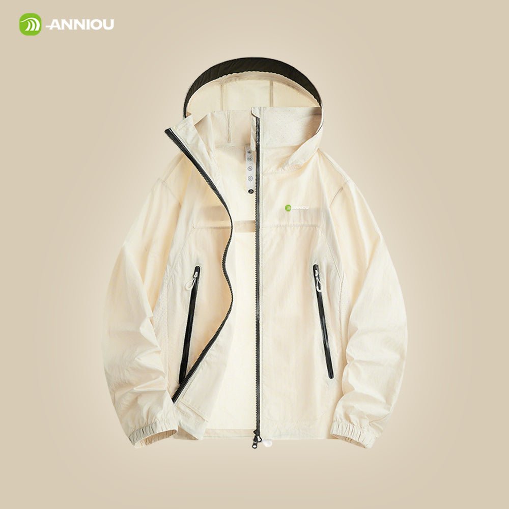 Beige UPF 100+ Hooded Jacket