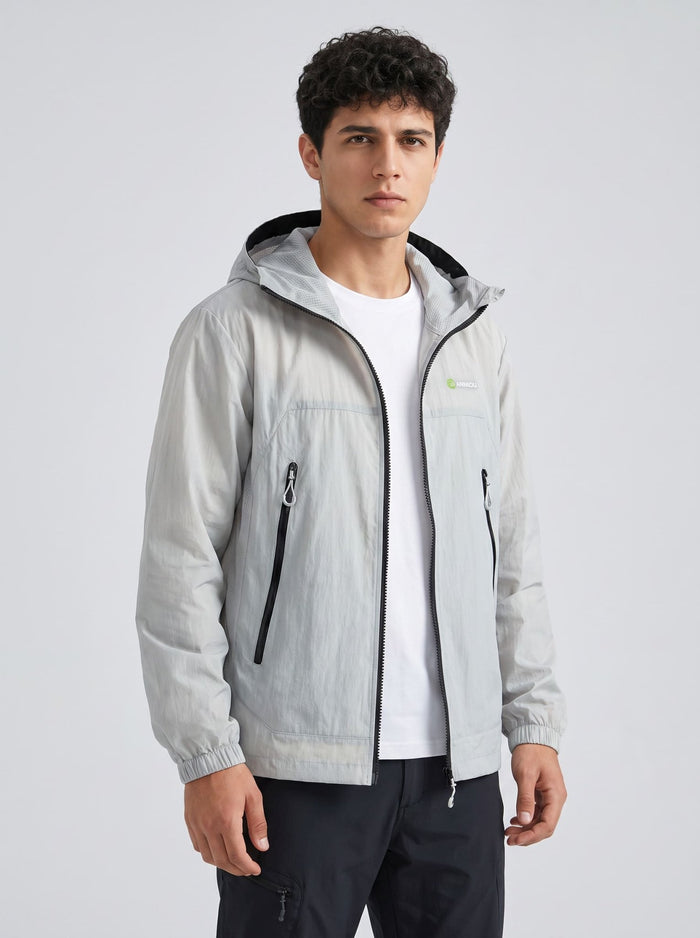 mens gray Men‘s UPF50+ Hooded Jacket