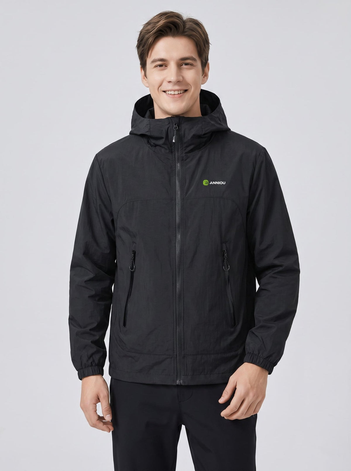 Men‘s black UPF50+ Hooded Jacket