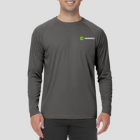 mens charcoal UPF 50+ Breathable Long Sleeve T-Shirt