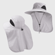 mens light gray UPF 50+ Fishing Hat