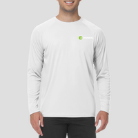 mens white 50+ Breathable Long Sleeve T-Shirt