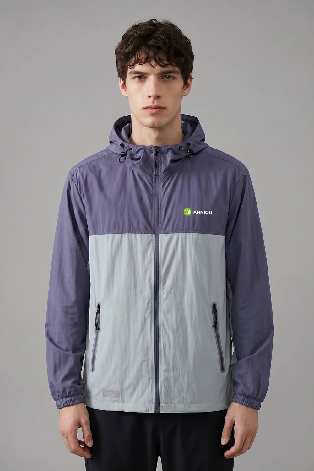 Mens blue and gray UV jacket by Anniou