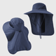 navy blue UPF 50+ Fishing Hat
