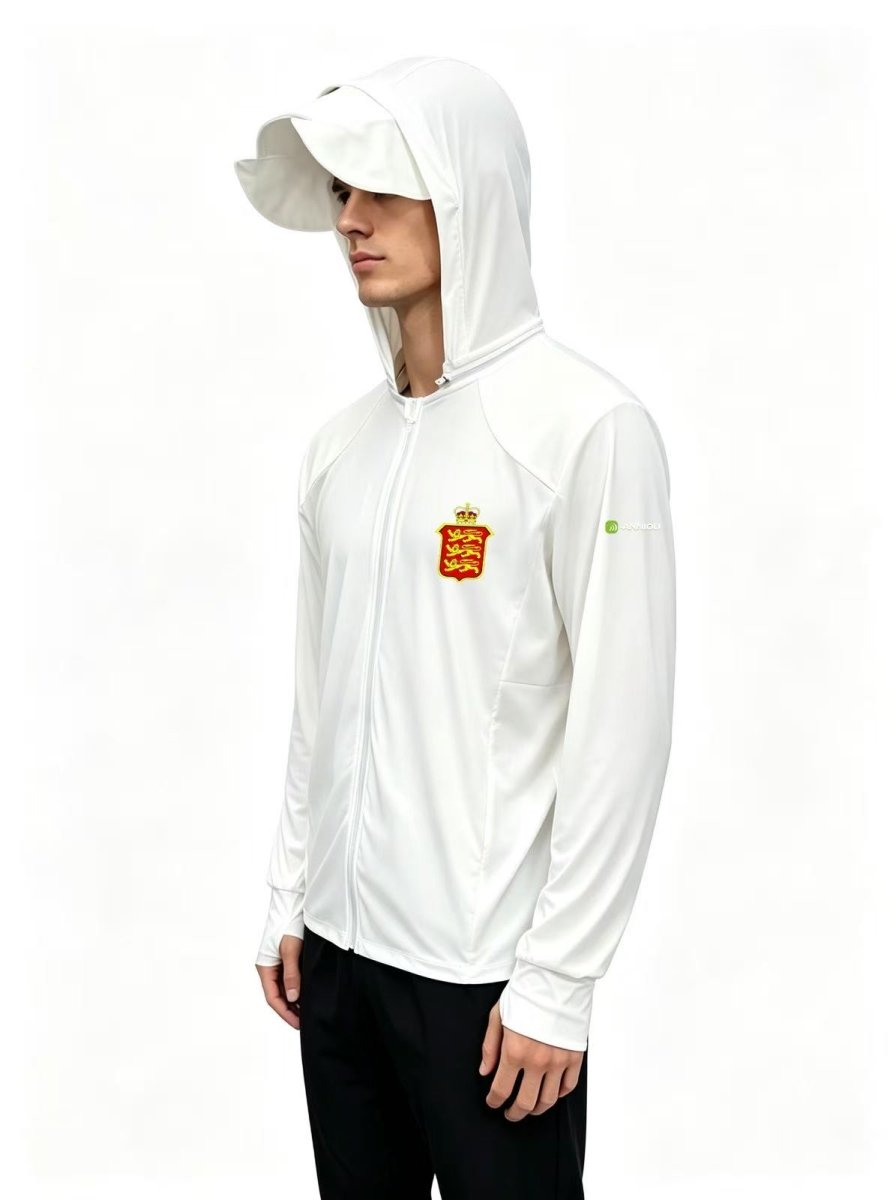 England Official Shooting Undergarment in White with a long peak visor and three lions logo