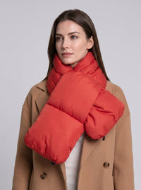Womens #Red Padded Heated Scarf