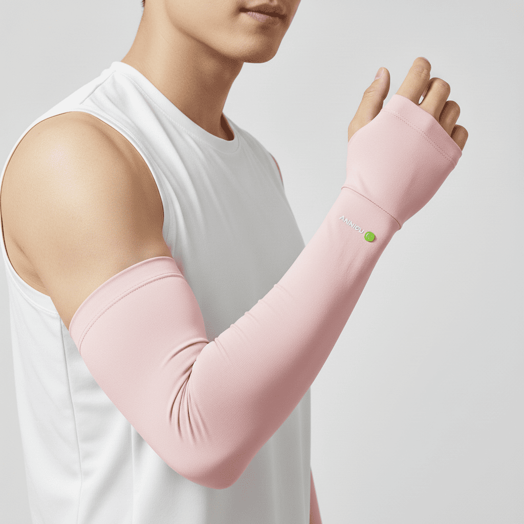 Men's Pink Arm Sleeves UPF 100