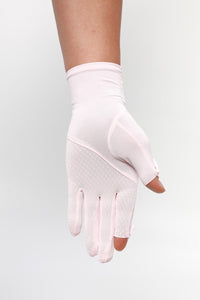 UV Protective Anti Slip Gloves with fingerless flaps in Pink