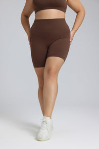 Plus Size Buttery Soft Yoga Shorts - Sun Protection Clothing