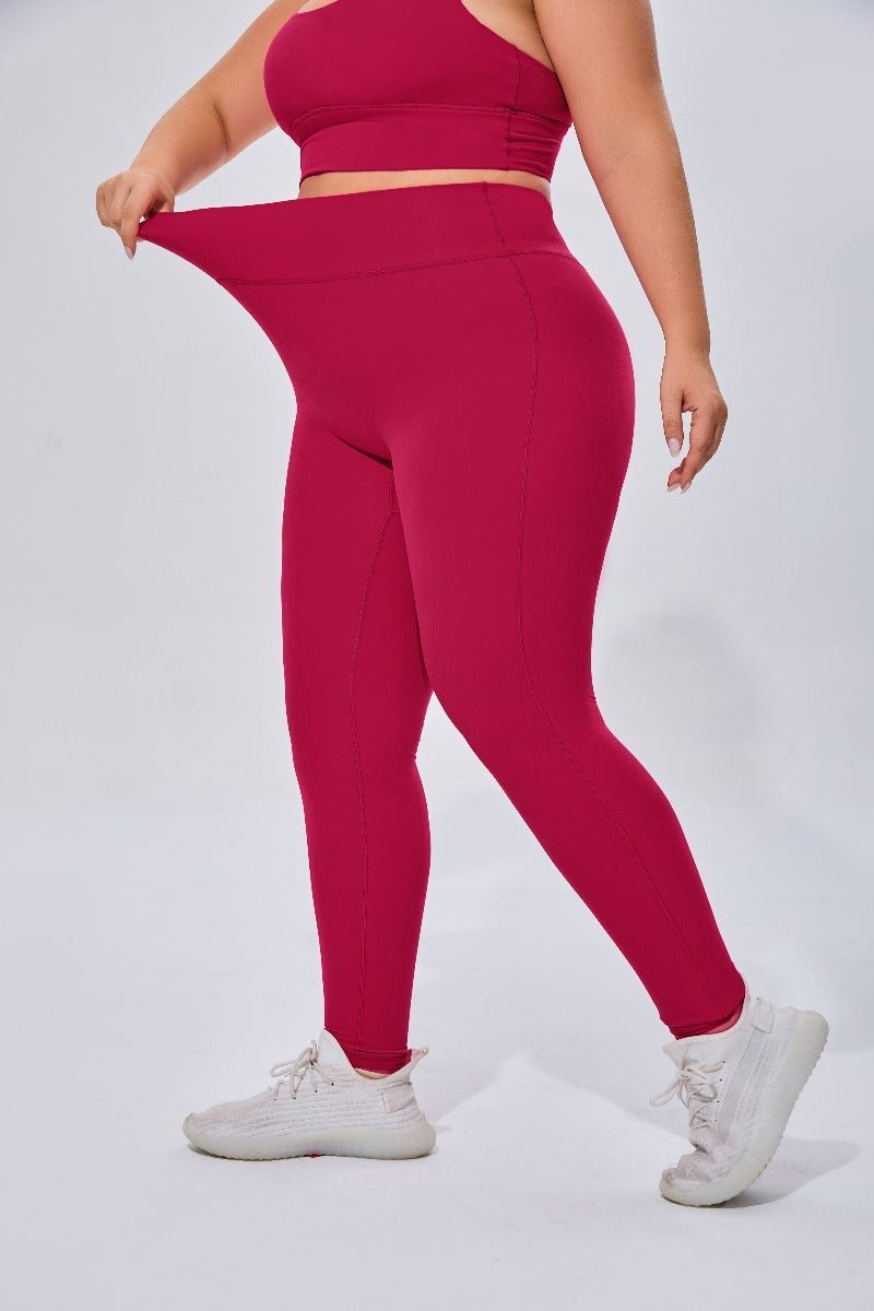 Plus Size High Waist Yoga Leggings - Sun Protection Clothing