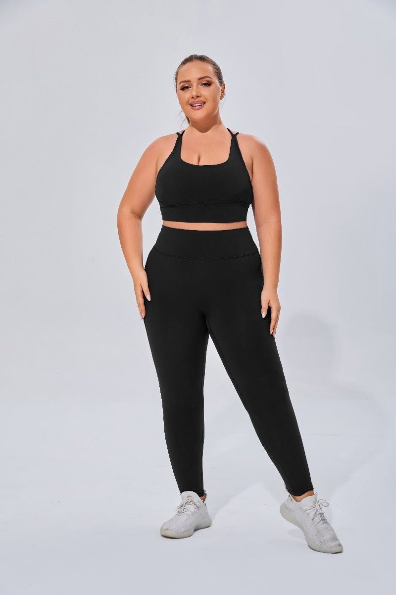 Plus Size High Waist Yoga Leggings - Sun Protection Clothing