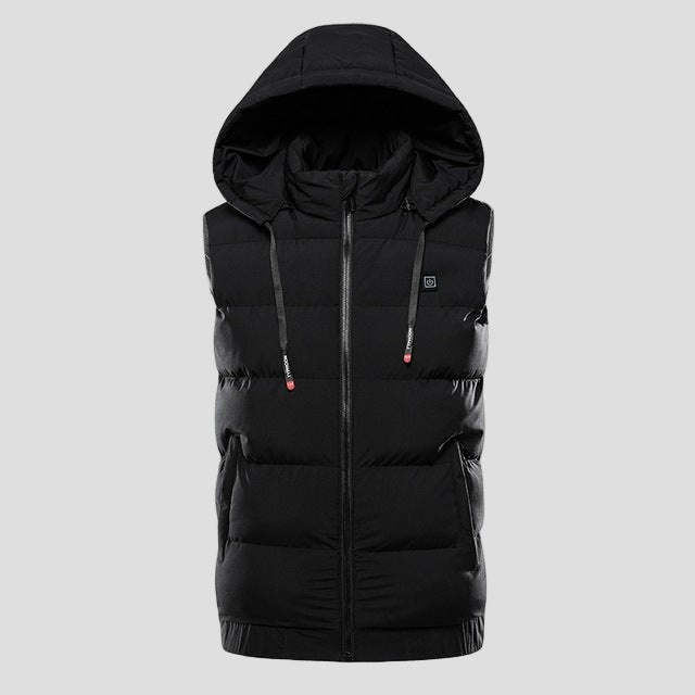 Plus Size Hooded Winter Heated Vest - Sidiou Group