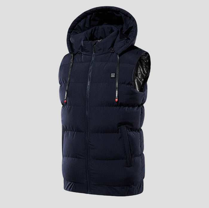 Plus Size Hooded Winter Heated Vest - Sidiou Group