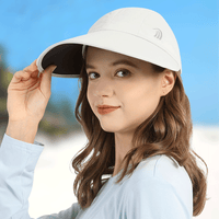 woman wearing a light gray Anniou Wide Brim UPF 50+ Baseball Cap