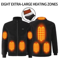 Men and Women's Polar Fleece Heated Jacket by anniou heat zone pads