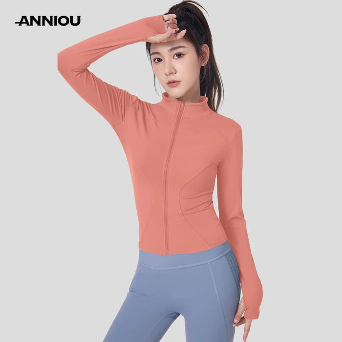 Peach Slim Fit UV UPF50+ Sports Jacket  Sun Protection Clothing